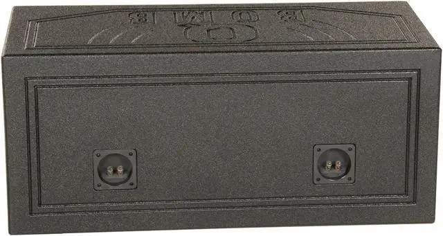 Alt view image 8 of 10 - QPower QBOMB12V Dual 12" Vented Ported Subwoofer Sub Box with Bedliner Spray