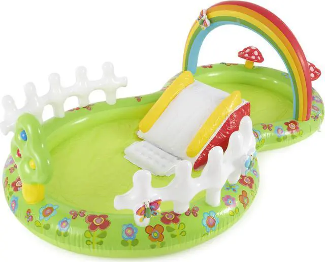 Main image of Intex 57154EP Colorful Inflatable My Garden Water Filled Play Center with Slide