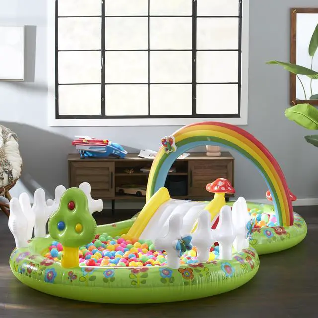 Alt view image 2 of 10 - Intex 57154EP Colorful Inflatable My Garden Water Filled Play Center with Slide