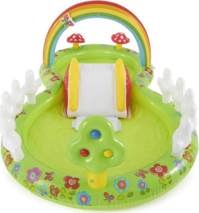 Alt view image 5 of 10 - Intex 57154EP Colorful Inflatable My Garden Water Filled Play Center with Slide