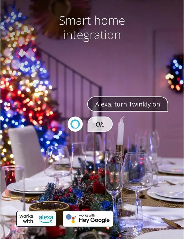 Alt view image 7 of 13 - Twinkly Strings App-Controlled Smart LED Christmas Lights 250 Multicolor & White