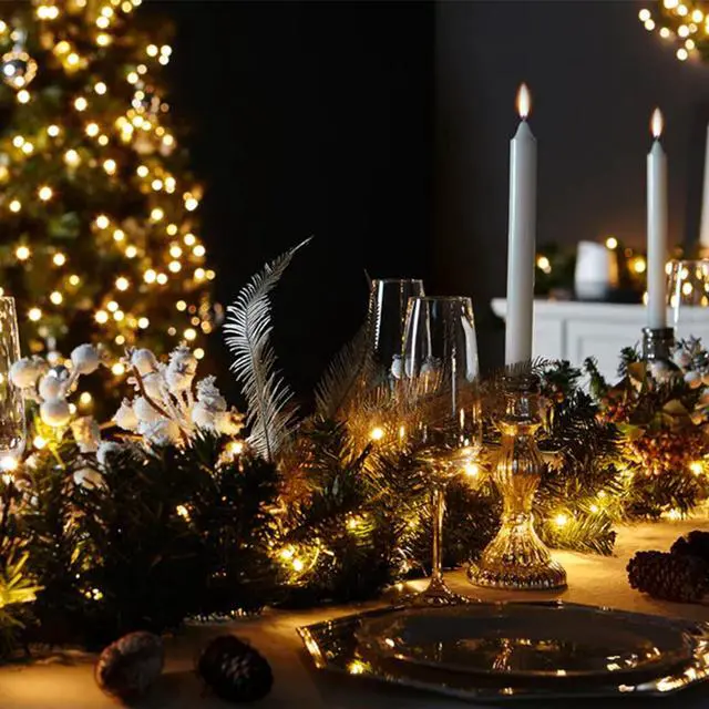 Alt view image 16 of 16 - Twinkly Strings App-Controlled LED Christmas Lights 250 AWW (Amber & White)
