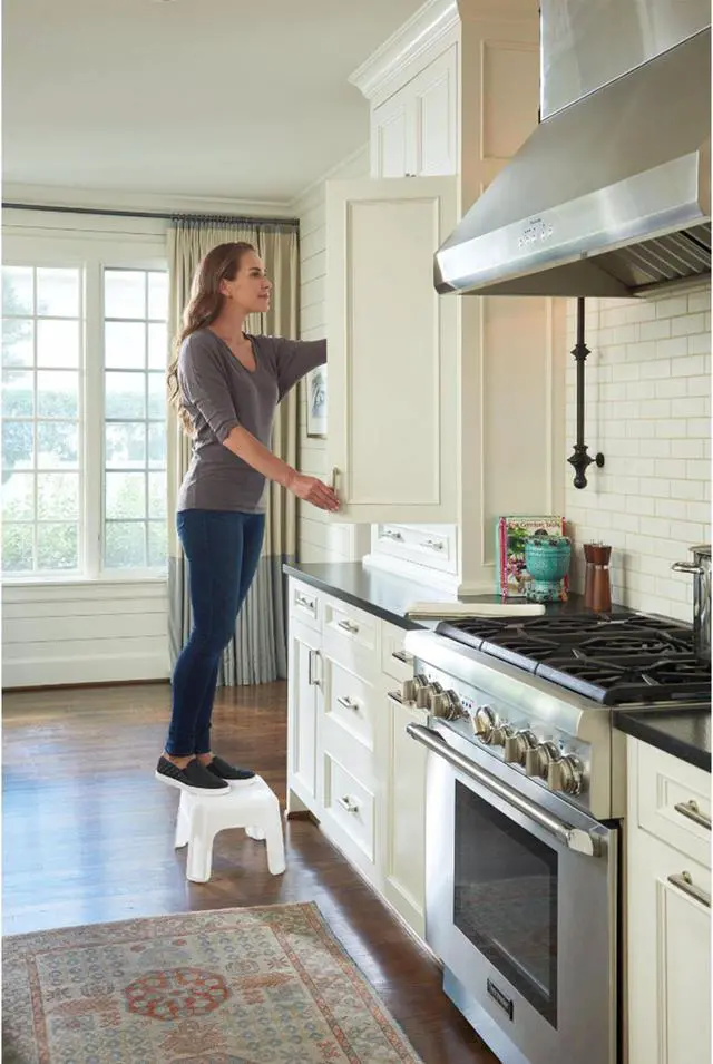 Alt view image 6 of 7 - Rubbermaid Durable Roughneck Plastic Family Sturdy Small Step Stool, White