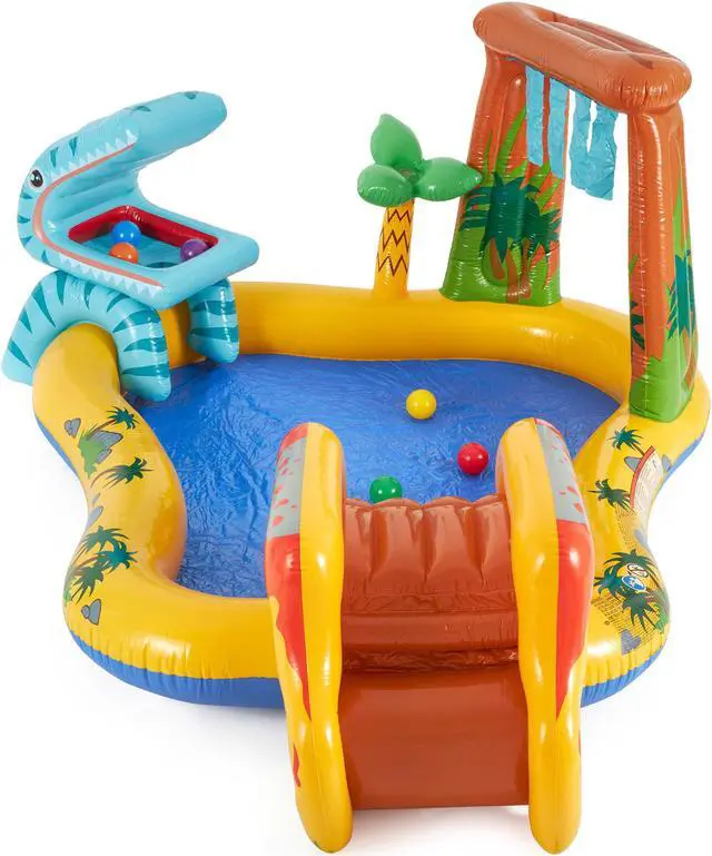 Alt view image 19 of 19 - Intex Dinosaur Play Center Inflatable Kiddie Pool