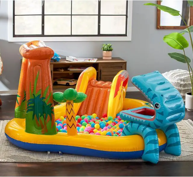 Alt view image 3 of 19 - Intex Dinosaur Play Center Inflatable Kiddie Pool