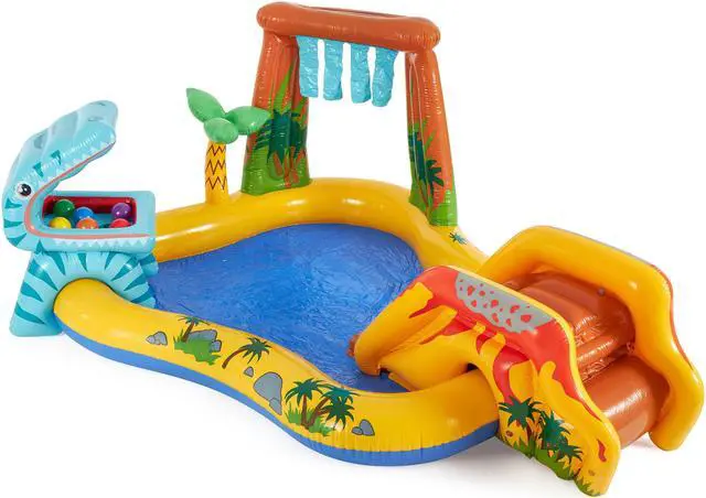 Alt view image 2 of 19 - Intex Dinosaur Play Center Inflatable Kiddie Pool