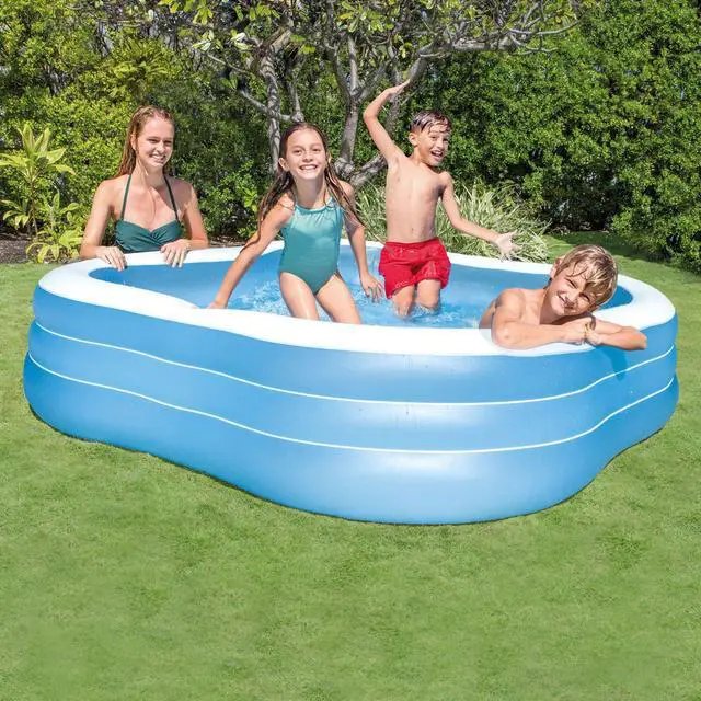 Alt view image 5 of 7 - Intex Swim Center 90in x 90in x 2in Inflatable Play Kids Backyard Swimming Pool