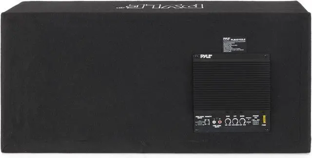 Alt view image 6 of 7 - Pyle 10 Inch 1100 Watt Slim Mount Truck Audio Dual Bass Subwoofer Box System