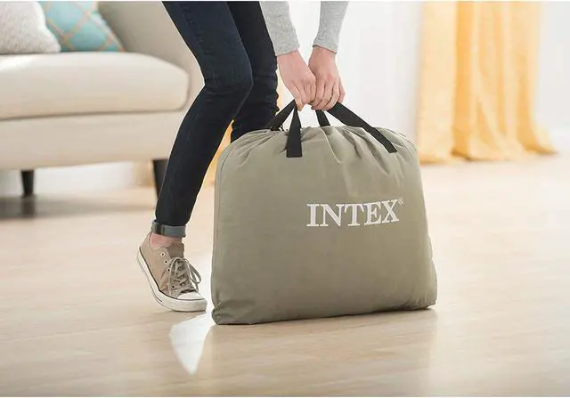 Alt view image 5 of 6 - Intex Dura Beam Deluxe Pillow Raised Airbed Mattress with Built In Pump, Twin