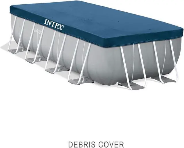 Alt view image 13 of 13 - Intex 16 Foot x 42 Inch Prism Frame Rectangular Above Ground Swimming Pool Set