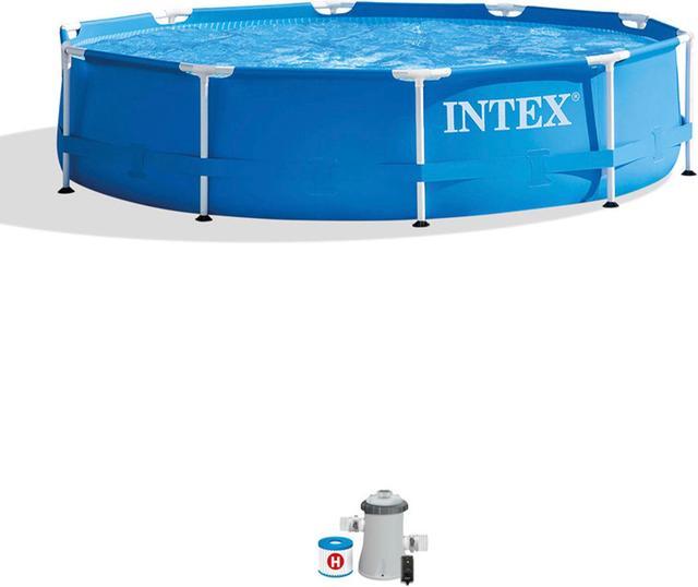 Alt view image 2 of 16 - Intex 28201EH 10' x 30" Metal Frame Round Above Ground Swimming Pool with Pump