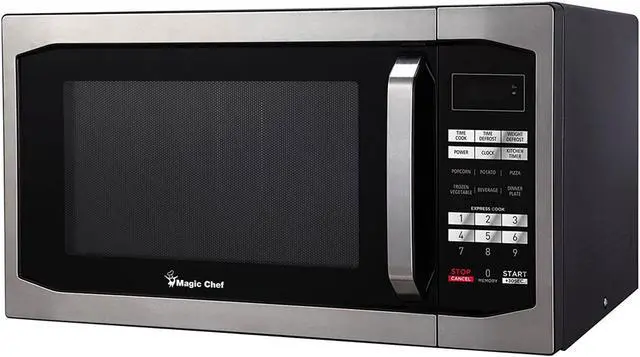 Alt view image 11 of 17 - Magic Chef MCM1611ST 1100 Watt 1.6 Cubic Feet Digital Microwave, Stainless Steel