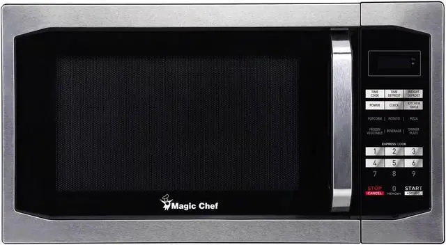 Alt view image 12 of 17 - Magic Chef MCM1611ST 1100 Watt 1.6 Cubic Feet Digital Microwave, Stainless Steel