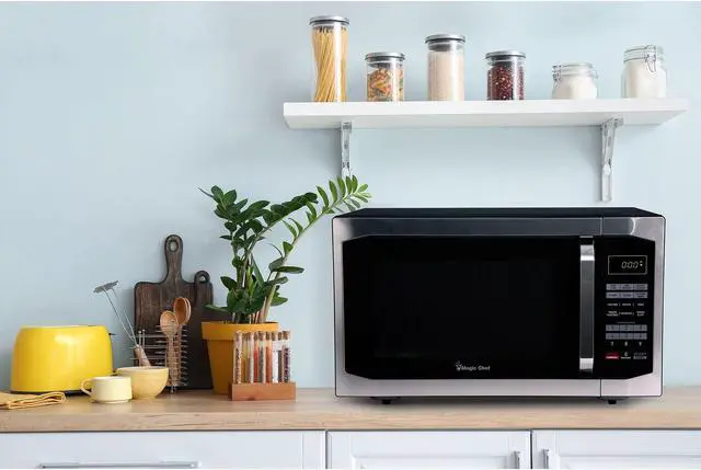 Alt view image 14 of 17 - Magic Chef MCM1611ST 1100 Watt 1.6 Cubic Feet Digital Microwave, Stainless Steel