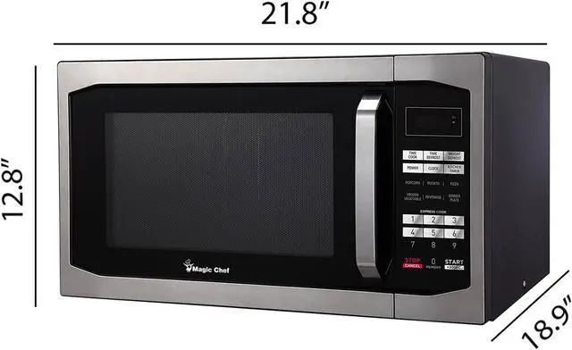 Alt view image 16 of 17 - Magic Chef MCM1611ST 1100 Watt 1.6 Cubic Feet Digital Microwave, Stainless Steel