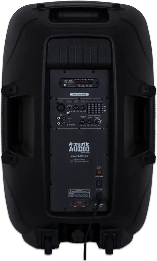 Alt view image 6 of 15 - Acoustic Audio by Goldwood AA15LBS 15 Inch 1000W Bluetooth LED Speaker System