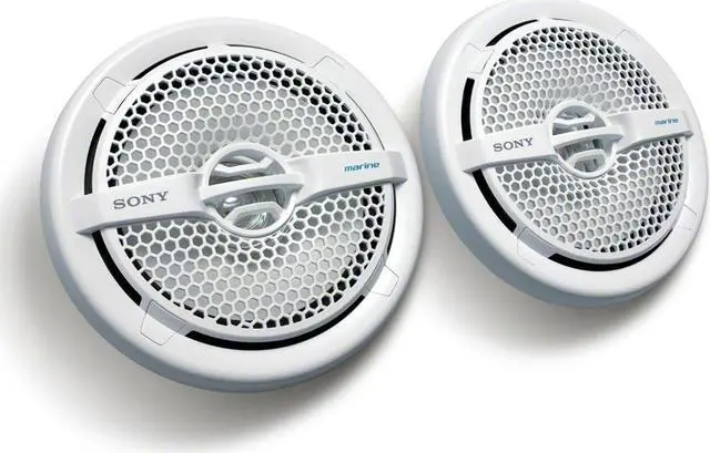 Alt view image 2 of 20 - Sony XS-MP1611 6.5 Inch 140 Watt Dual Cone Design Marine Speakers Stereo White
