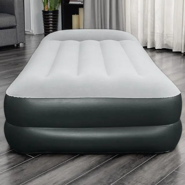 Alt view image 5 of 7 - SereneLife Full Size Inflatable Premium Airbed Flocked Mattress w/ Internal Pump