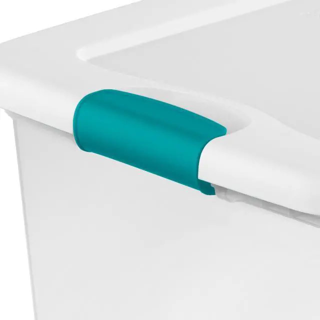 Alt view image 13 of 13 - Storage Tote, Color Clear/White, Outside Height 7", Outside Length 33-7/8"