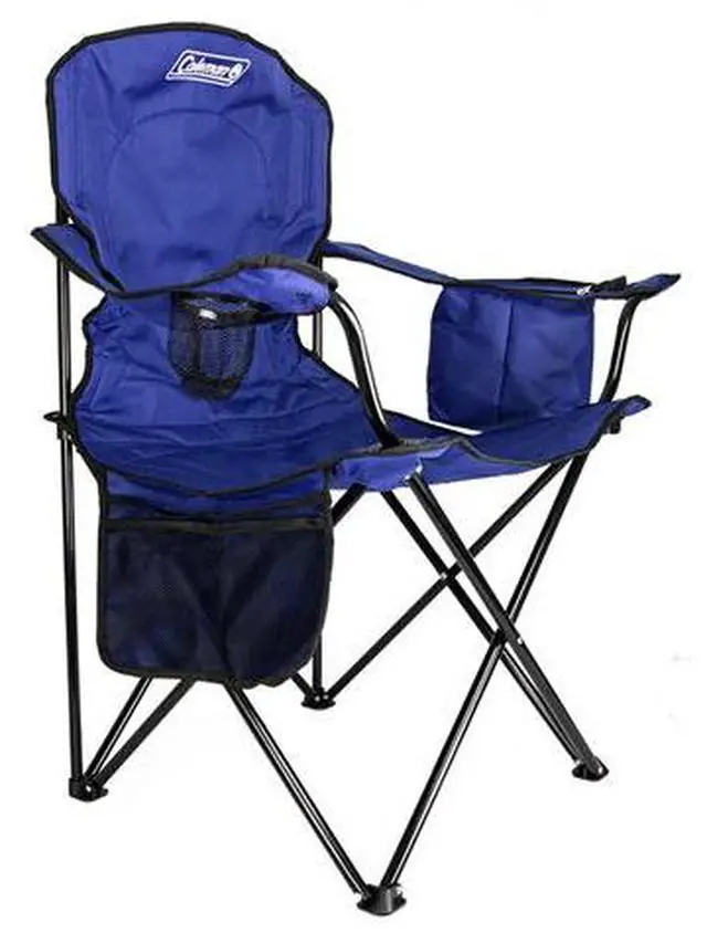 Main image of Coleman Camping - Lawn Chair w/Built-In Cooler And Cup Holder, Blue