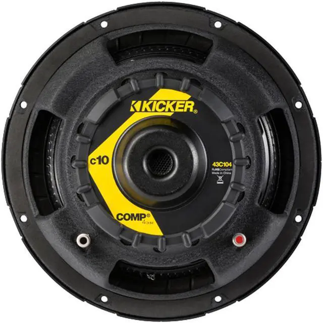 Alt view image 15 of 20 - Kicker 43C104 10 inch Comp 4 Ohm SVC Subwoofer