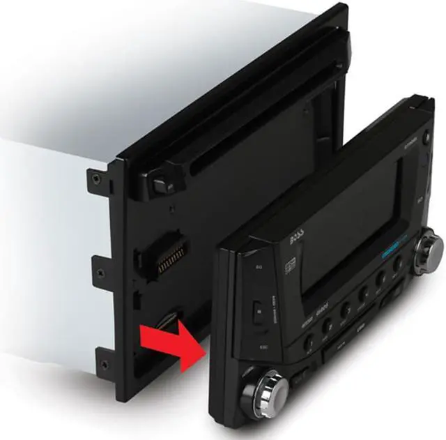 Alt view image 10 of 12 - BOSS AUDIO 870DBI Double-DIN MP3 Player Receiver, Bluetooth, Detachable Front Panel, Wireless Remote