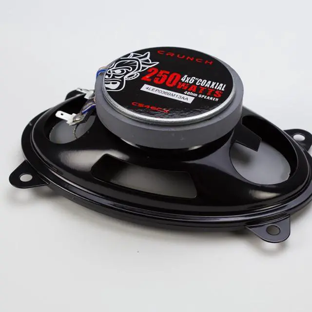 Alt view image 4 of 20 - Crunch 250 Watt 4 x 6-Inch Coaxial Car Audio Speakers