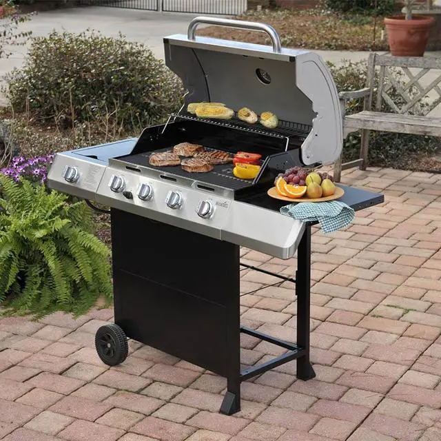 Alt view image 17 of 18 - Char-Broil Traditional 4-Burner 40,000 BTU Gas Grill, Stainless | 463436215