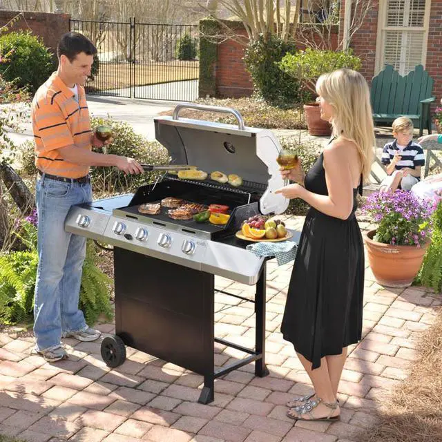 Alt view image 15 of 18 - Char-Broil Traditional 4-Burner 40,000 BTU Gas Grill, Stainless | 463436215