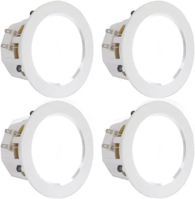 Alt view image 3 of 5 - Pyle Pro 4-Inch Bluetooth Ceiling or Wall Speaker Kit with 4 Frames & LED Light (4 Pack)