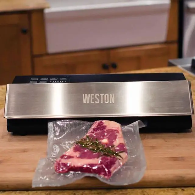 Alt view image 3 of 5 - Weston 11" 210W One Touch Professional Advantage Kitchen Meat Vacuum Sealer 65-0501-W