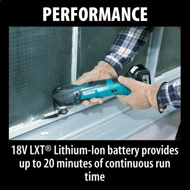 Alt view image 8 of 20 - Makita 18 Volt LXT Lithium-Ion Cordless Oscillating Tool (Bare Tool) XMT03Z