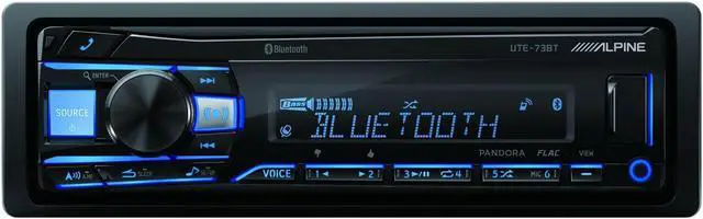 Alt view image 2 of 13 - Alpine UTE-73BT 1 DIN Advanced Bluetooth Mech Less Car Audio Digital Receiver