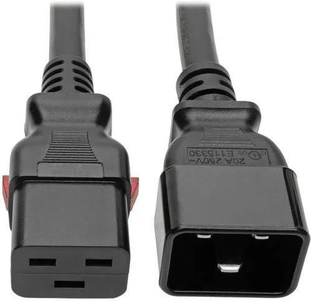 Alt view image 6 of 6 - Tripp Lite Power Extension Cord C20 to Locking C19 M/F 12 AWG 20A Black 6ft (P036-L06)