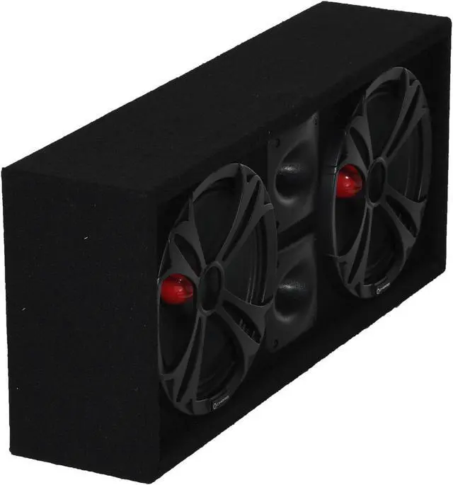QPower Non HD Crew Cab Dual 10" Subwoofer Box (2 Pack