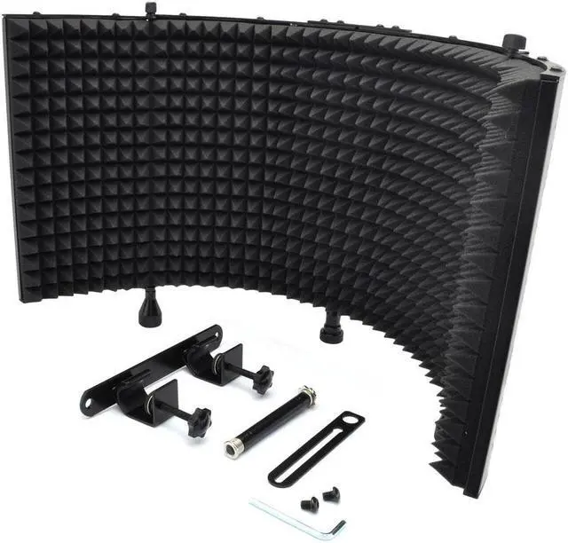 Alt view image 2 of 7 - Microphone Isolation Shield with Sound Dampening Foam