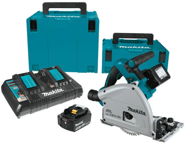 Main image of Makita X2 Lithium-Ion 6-1/2 Inch Cordless Plunge Circular Saw Kit