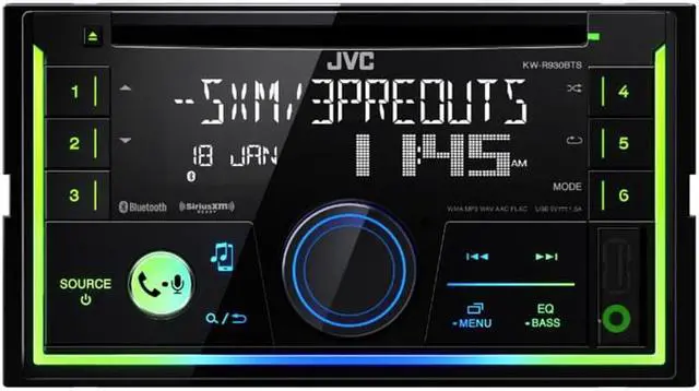 Alt view image 14 of 20 - JVC KW-R930BTS 2-Din CD Receiver featuring Bluetooth / USB / SiriusXM / Pandora / iHeartRadio / Spotify / 13-Band EQ