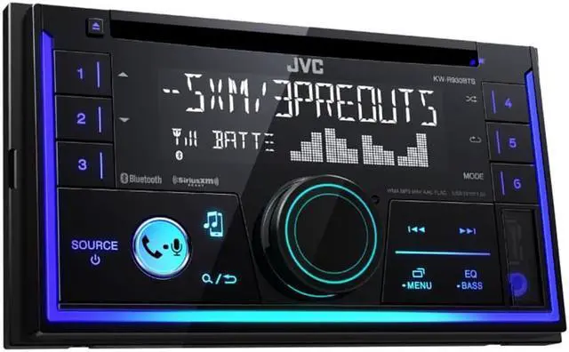 Alt view image 12 of 20 - JVC KW-R930BTS 2-Din CD Receiver featuring Bluetooth / USB / SiriusXM / Pandora / iHeartRadio / Spotify / 13-Band EQ