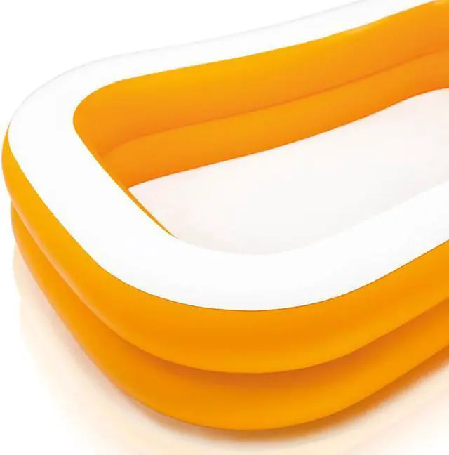 Alt view image 4 of 4 - Intex 57181EP 7.5ft x 4.8ft x 18in Mandarin Swim Center Inflatable Pool, Orange