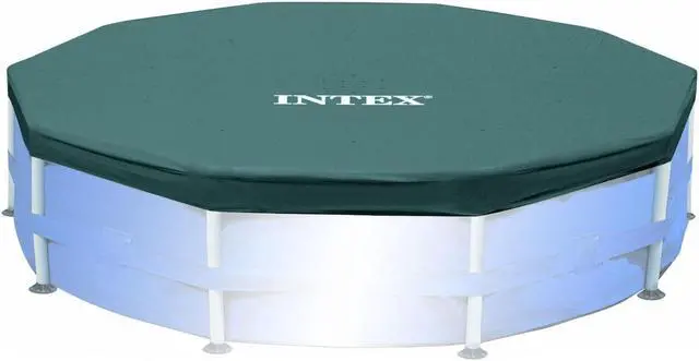 Main image of Intex 28032E 15 Foot Round Above Ground Swimming Pool Cover, (Pool Cover Only)
