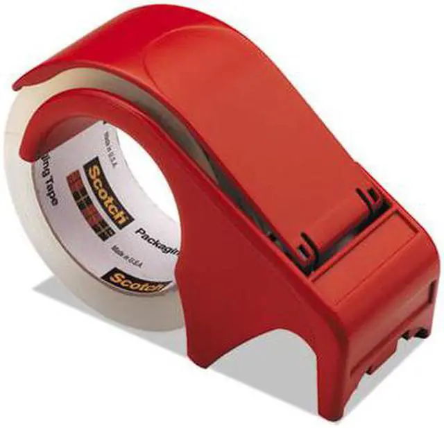Alt view image 10 of 10 - 3M DP300RD Handheld Packaging Tape Dispenser  3   core  Heavy Duty Plastic  Red