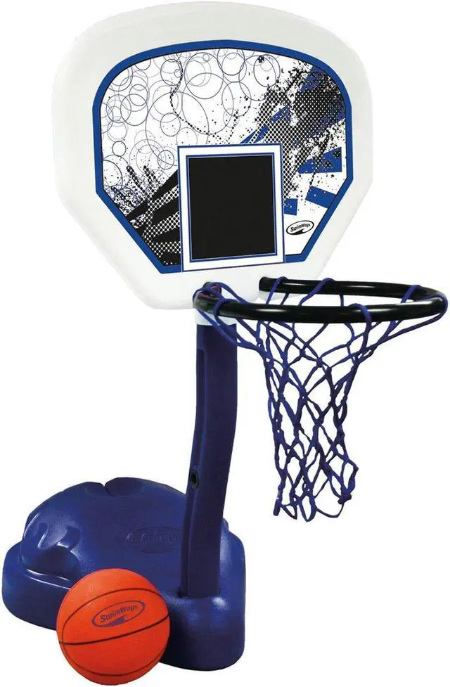 Alt view image 3 of 10 - SwimWays Poolside Basketball Hoop Pool Water Game Set with Ball | 12265