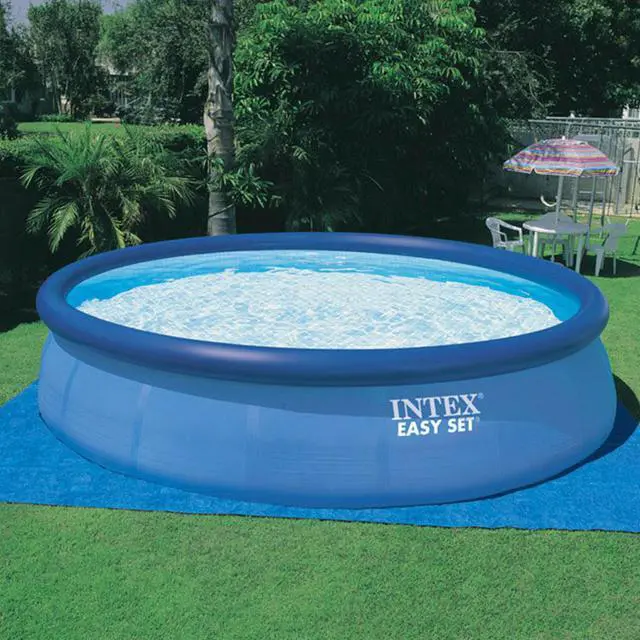 Alt view image 2 of 20 - Intex 26175EH 18' x 48" Inflatable Round Outdoor Above Ground Swimming Pool Set