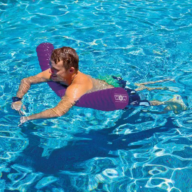 Alt view image 3 of 4 - WOW Watersports First Class Soft Dipped Large Ribbed Foam Pool Noodle, Purple
