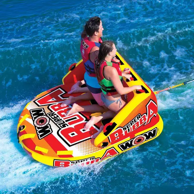 Alt view image 5 of 6 - WOW World of Watersports, Super Bubba Hi Vis 1 - 3 Person Towable Deck Seat