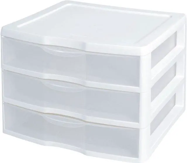 Alt view image 9 of 15 - Sterilite 3-Drawer Organizer - ClearView Wide 2093 - by Sterilite