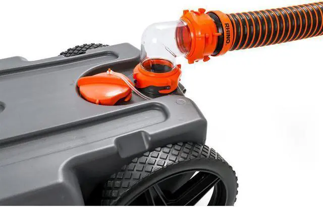 Alt view image 11 of 16 - Camco 39004 Rhino Portable 28 Gallon RV Waste Tank Holding Hose and Accessories