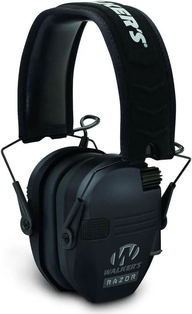 Alt view image 8 of 17 - Walker's Razor Slim Shooter Black Electronic Folding Hearing Protection Earmuffs