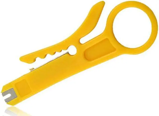 Main image of RJ45 RJ11 Cat5e Cat6 WIRE STRIPPING KNIFE stripper for round/flat Telephone  Monitor  Network cable module Crimping Tool